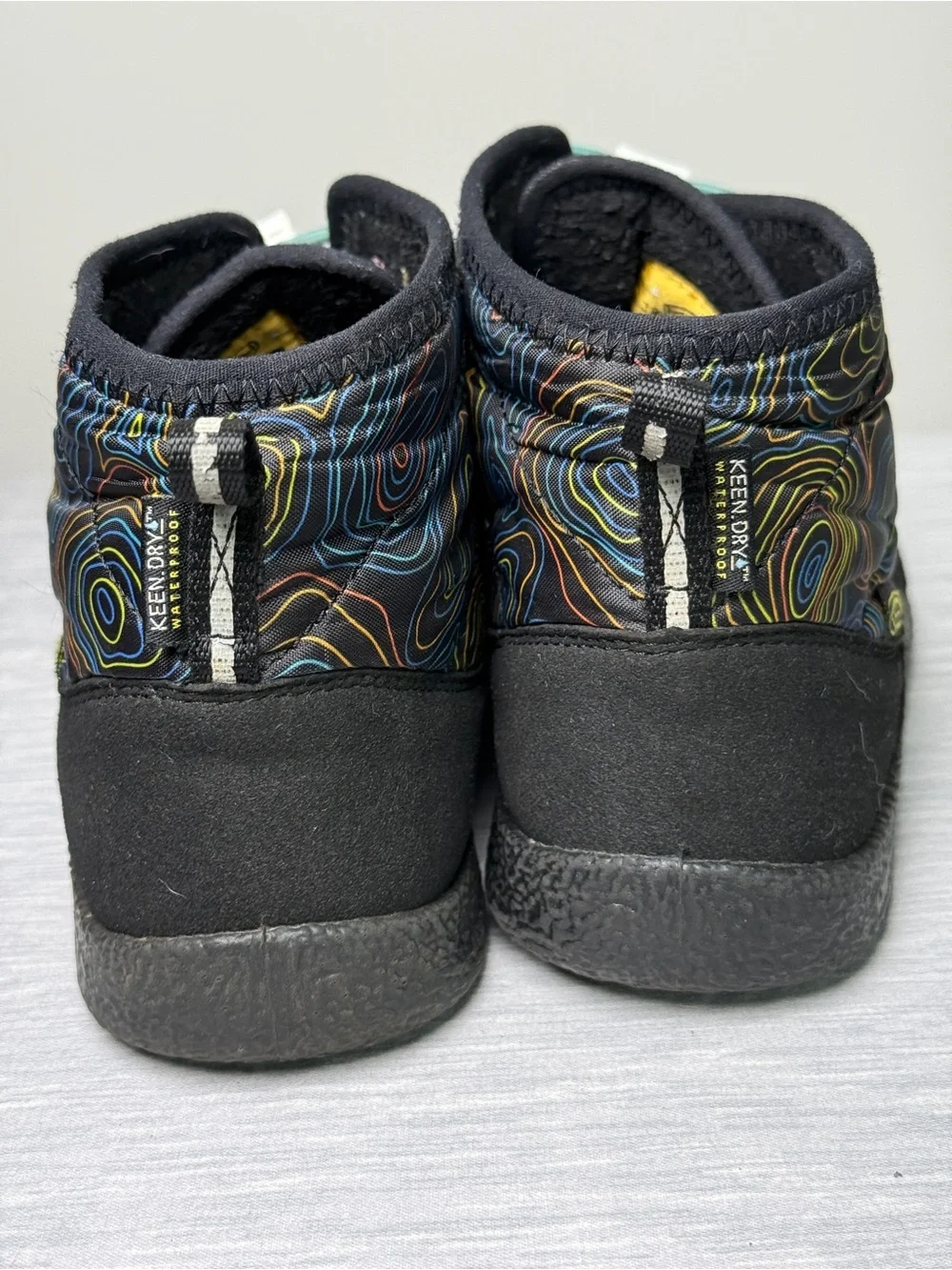 Keen Howser III Kids Chukka Boots Topographic Print Waterproof Youth Sz 5